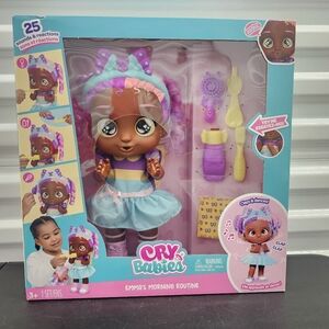 Cry Babies Emma's Morning Routine Interactive 13.6" Baby Doll